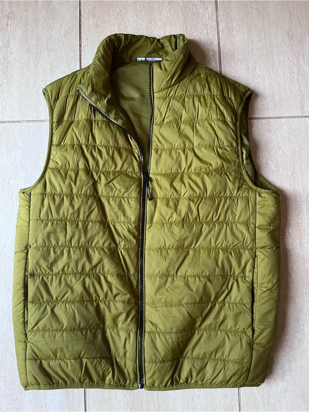 Zara Men’s Grass Green Down Puffer Vest Gorpcore M